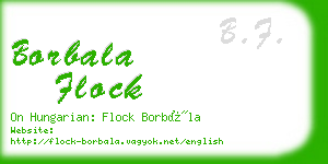 borbala flock business card